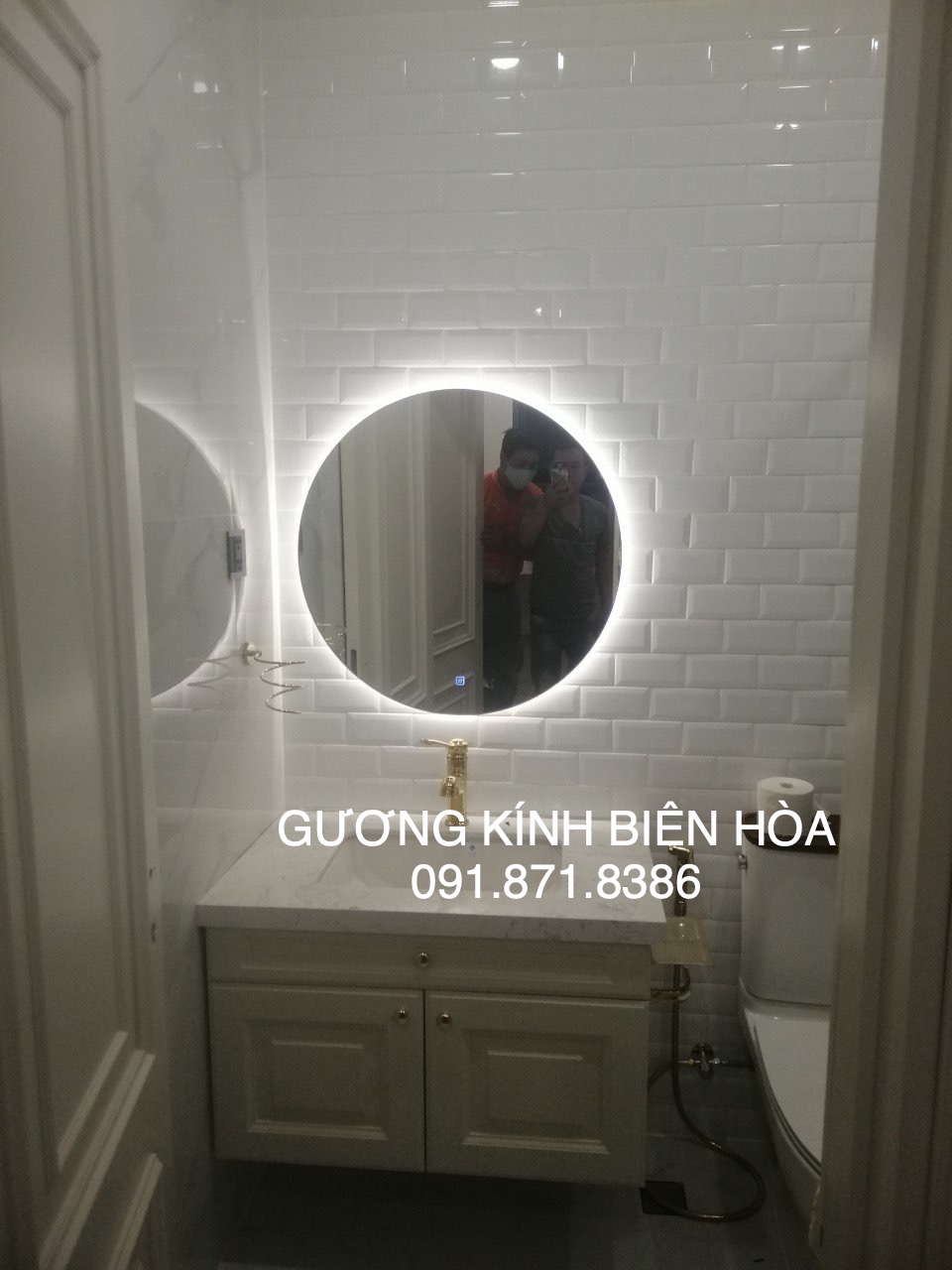Gương đèn led cảm ứng treo phòng tắm Biên Hòa Đồng Nai