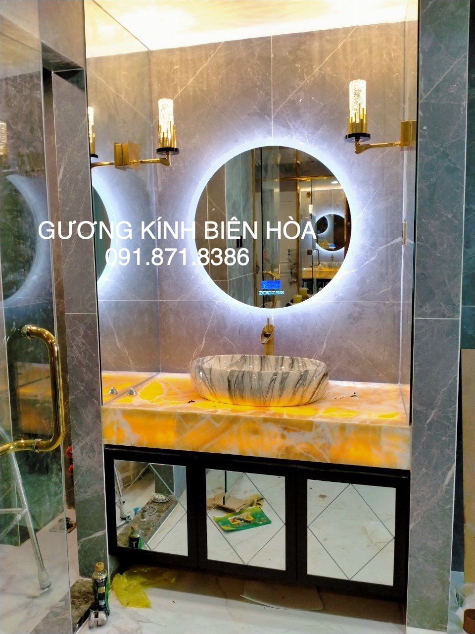 Gương đèn led treo phòng tắm Biên Hòa Đồng Nai