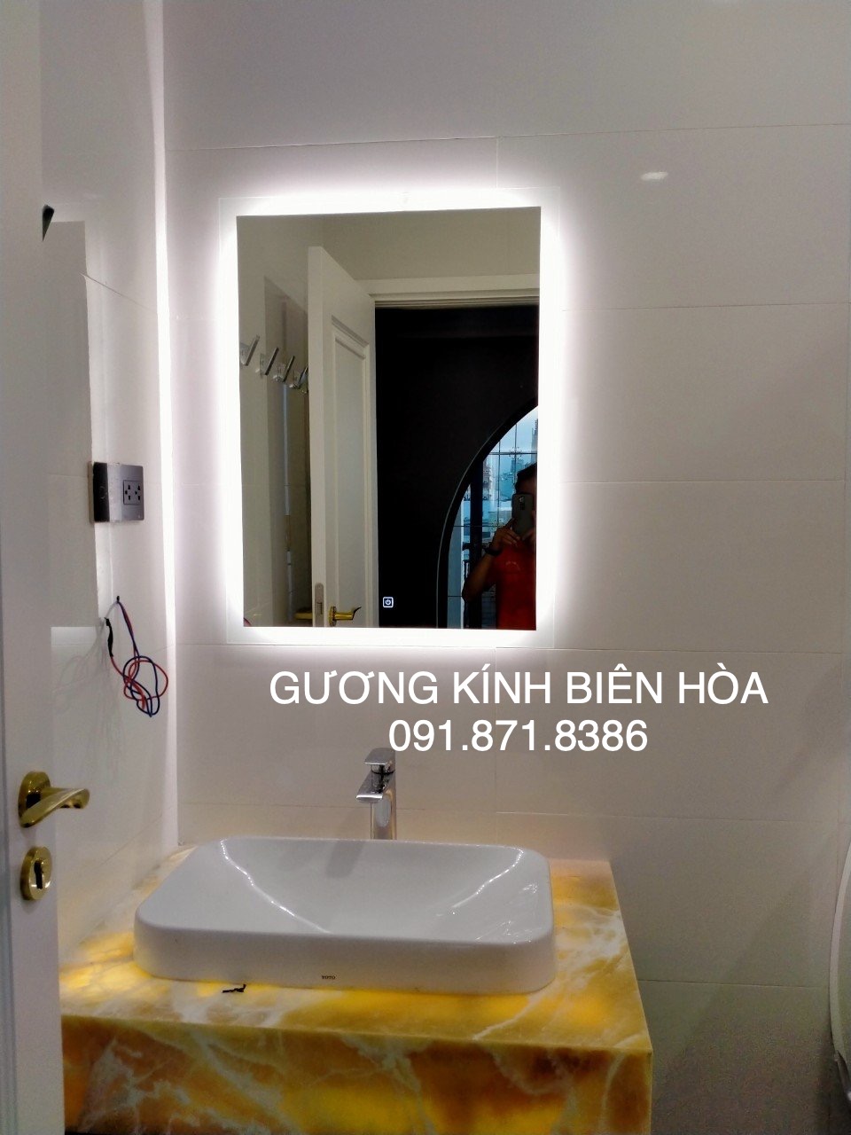 Gương nhà vệ sinh cao cấp đèn led Biên Hòa Đồng Nai