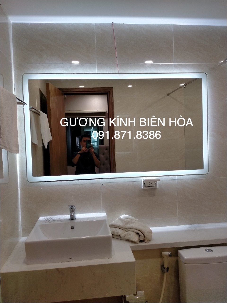 Gương phòng tắm cao cấp đèn led Biên Hòa Đồng Nai