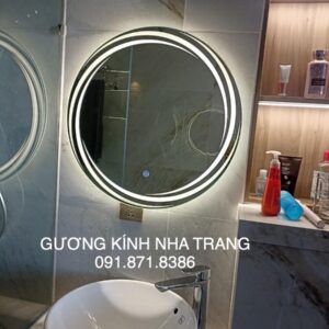Gương soi đèn led treo tường phòng tắm Nha Trang Khánh Hòa