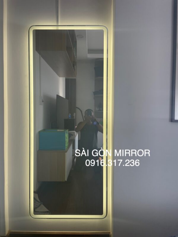 Gương salon tóc treo tường có đèn led quận 2 TPHCM